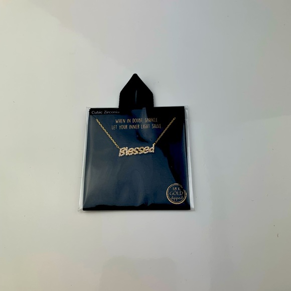 Blessed 18K Gold Dipped Necklace. - Picture 2 of 3